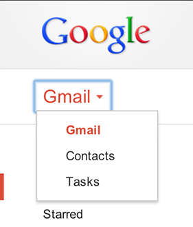 Gmail drop-down